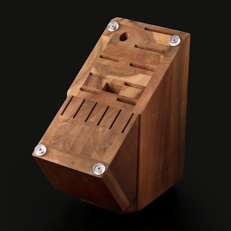 Messerblock mit 16 Schlitzen Akazienholz