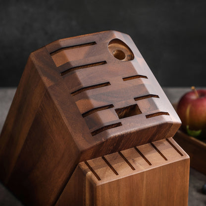 Messerblock mit 16 Schlitzen Akazienholz